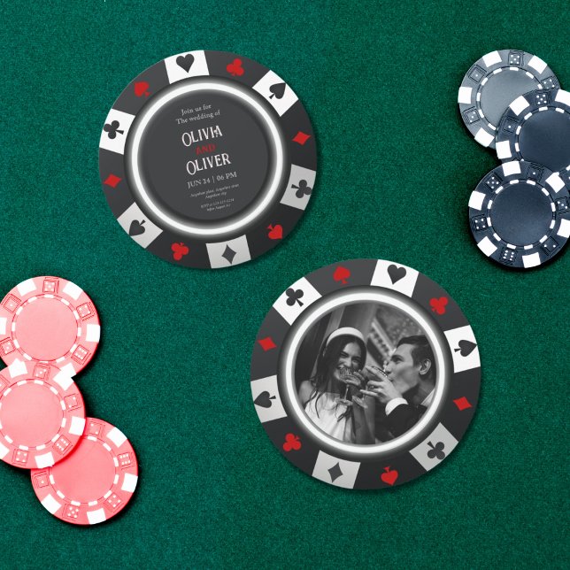 Casino Las Vegas Poker Chip wedding Invitation (Creator Uploaded)