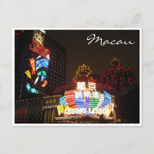 casino lights lisboa postcard