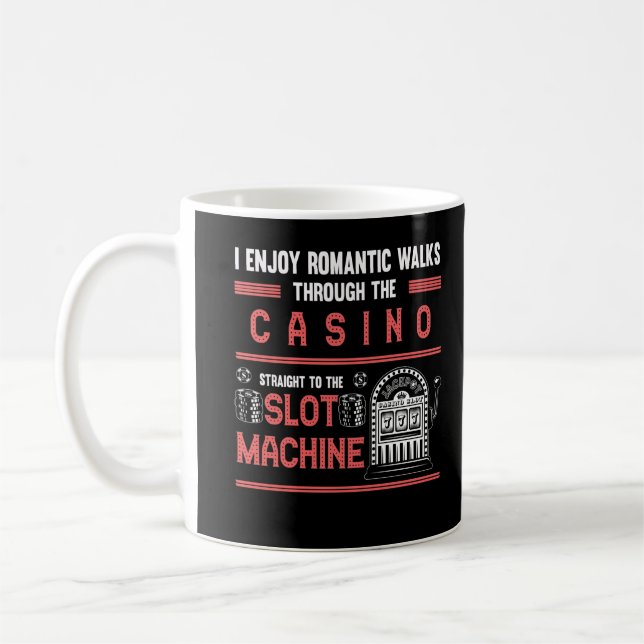 Casino Lover Lucky Gambling Slot Machine Coffee Mug (Left)