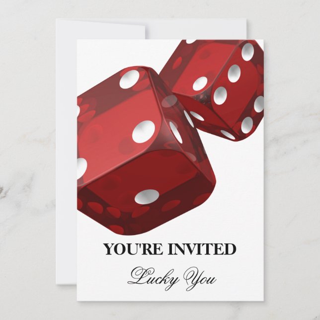Casino Night Birthday Celebration Invitation (Front)