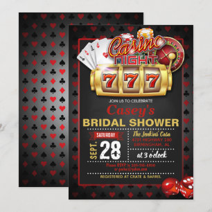 Casino Night Bridal Shower Invitation