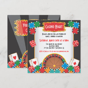 Casino Night Party Event Invitation