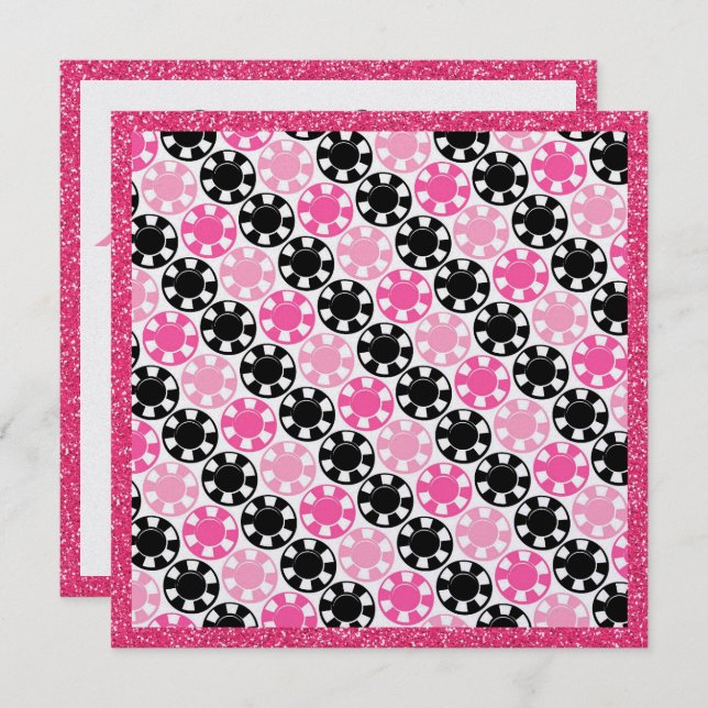 Casino Night Party / Fundraiser Invitation (Front/Back)