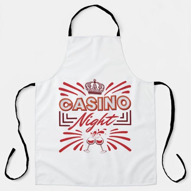 Casino Night Party Gambling Lover Apron (Front)