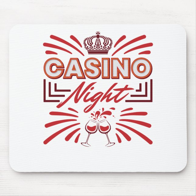 Casino Night Party Gambling Lover Mouse Mat (Front)