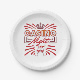 Casino Night Party Gambling Lover Paper Plate