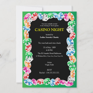 Casino Night Party Invitation Template