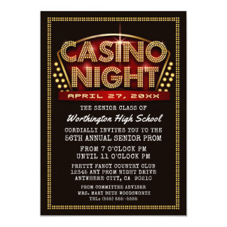Casino themed party invitations uk