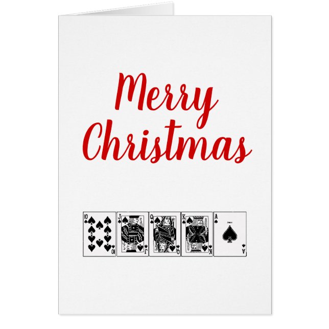 Casino Night Poker Royal Straight Flush Christmas (Front)