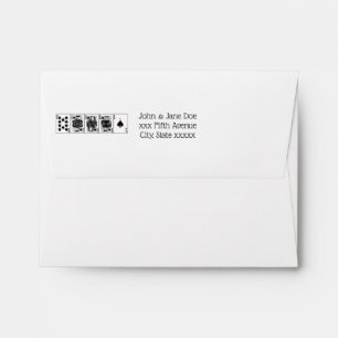 Casino Night Poker Royal Straight Flush Spades Envelope