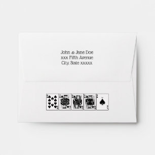 Casino Night Poker Royal Straight Flush Spades Envelope