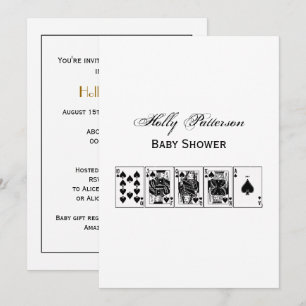 Casino Night Poker Royal Straight Flush Spades Invitation
