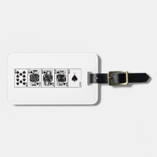 Casino Night Poker Royal Straight Flush Spades Luggage Tag