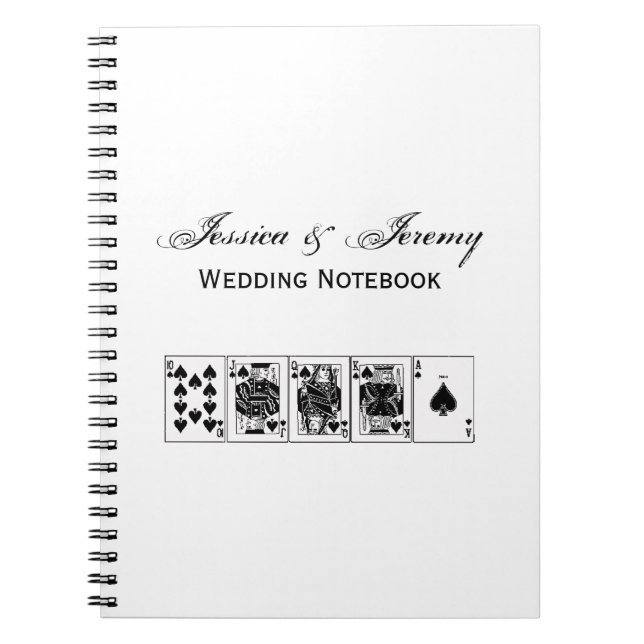Casino Night Poker Royal Straight Flush Spades Notebook (Front)