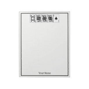 Casino Night Poker Royal Straight Flush Spades Notepad