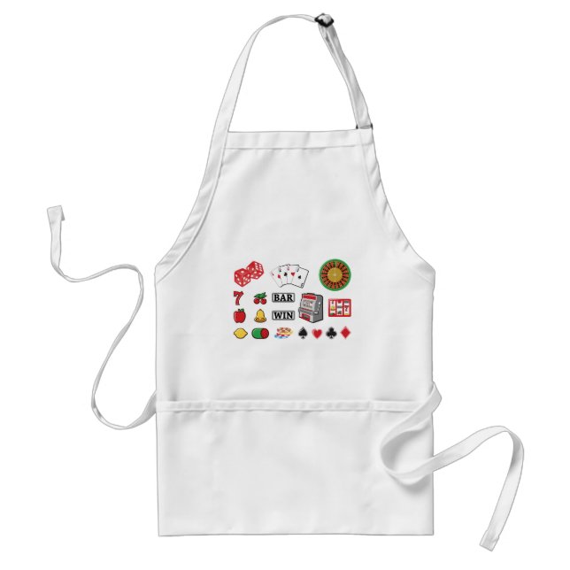 Casino Night Slot Machine Poker Lucky 7s Standard Apron (Front)