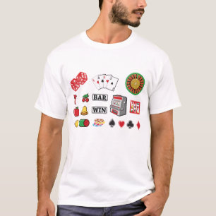 Casino Night Slot Machine Poker Lucky 7s T-Shirt