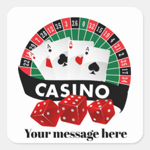 Casino party add message sticker