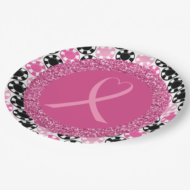 Casino Party or Fundraiser Party Goods Paper Plate (Angled)