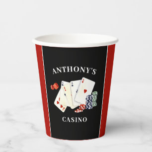 Casino Party Personalised Paper Cups