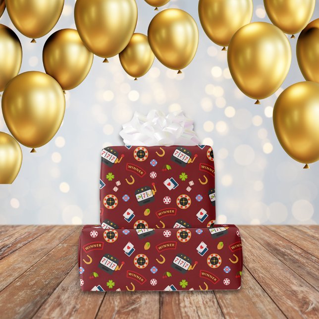 Casino Party | Red Wrapping Paper (Creator Uploaded)