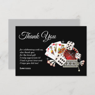 casino party thank you card