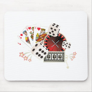 casino party, vintage poker mouse mat