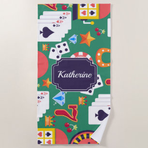 Casino Pattern Beach Towel