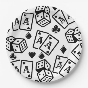 Casino Pattern Paper Plate