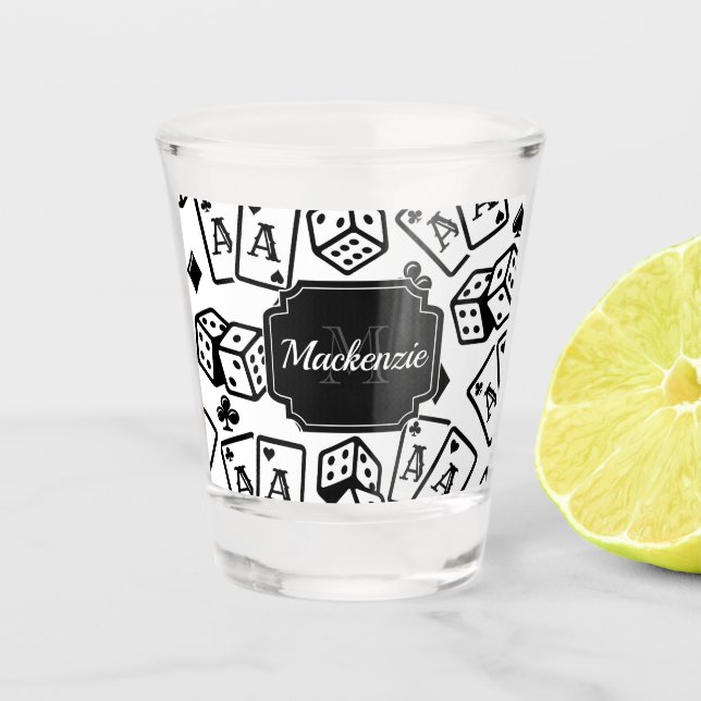 Casino Pattern Shot Glass (Front)