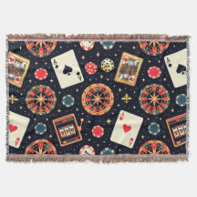 Casino pattern theme on black