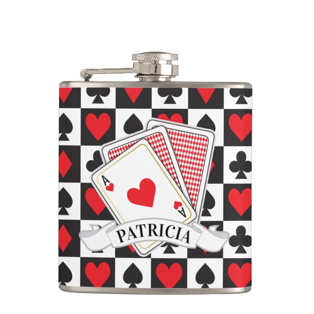 Casino Playing Card Flask (Front)