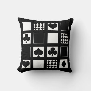 Casino playing cards suits hearts crosses clubs sp cushion