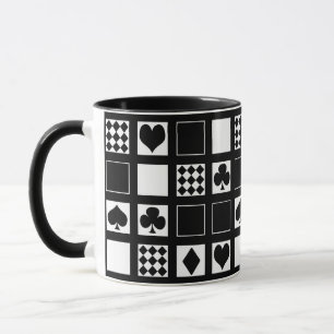 Casino playing cards suits hearts crosses clubs sp mug