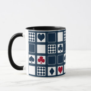Casino playing cards suits hearts crosses clubs sp mug