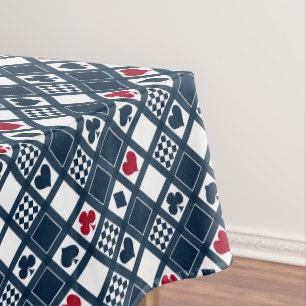 Casino playing cards suits hearts crosses clubs sp tablecloth