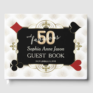 Casino Poker 3D 50 and Fabulous Birthday Party Guest Book
