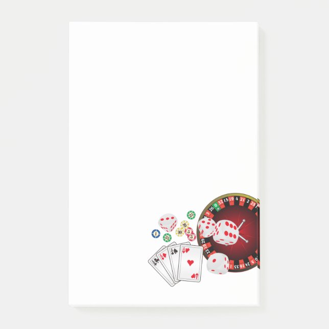 casino, poker, adult item post-it notes (Front)