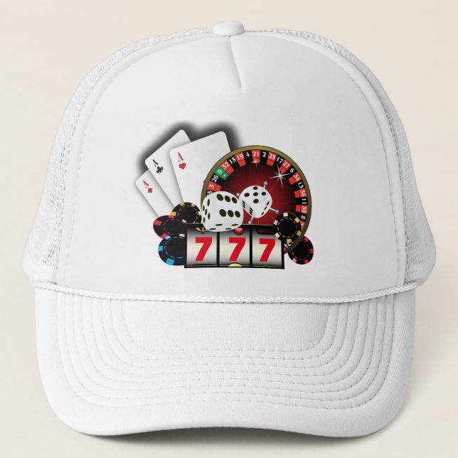 casino, poker, adult item trucker hat (Front)