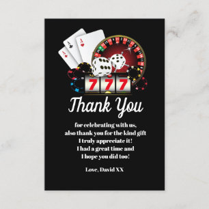 casino, poker, adult, thank you card