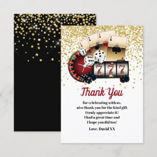 casino, poker, adult, thank you card
