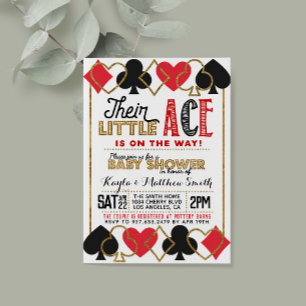 Casino Poker Baby Coed Shower Invitation