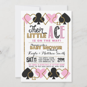 Casino Poker Baby Coed Shower Invitation