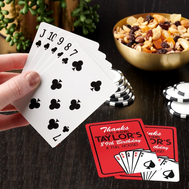 Casino Poker Birthday Favour Deck of Playing Cards (Poker Casino Party Favor Card Deck)