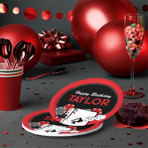 Casino Poker Birthday Party Paper Plates
