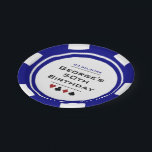 Casino Poker Chip Blue White Las Vegas Birthday Paper Plate<br><div class="desc">Dazzle the birthday party guests with these fun personalised navy blue and white poker chip paper plates! Matching invitation and party supplies available.</div>