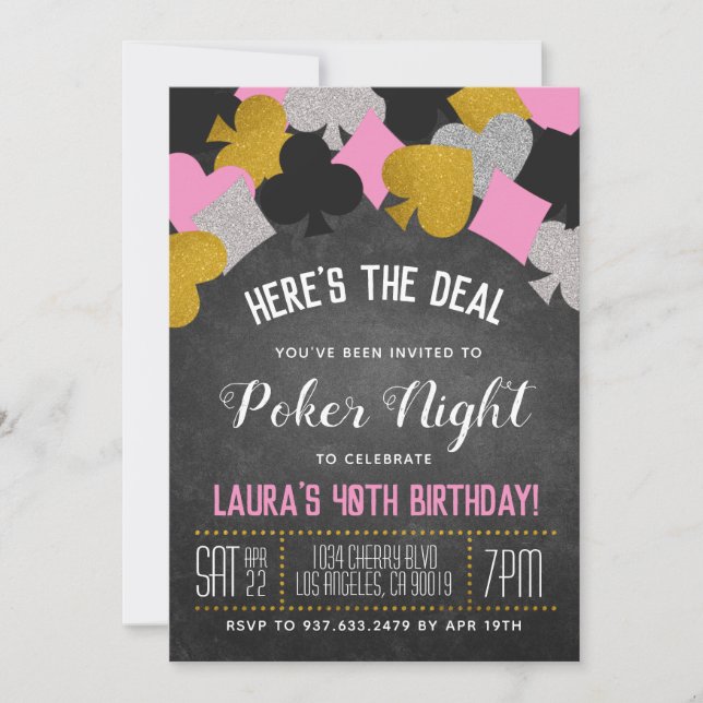 Casino Poker Invitation (Front)