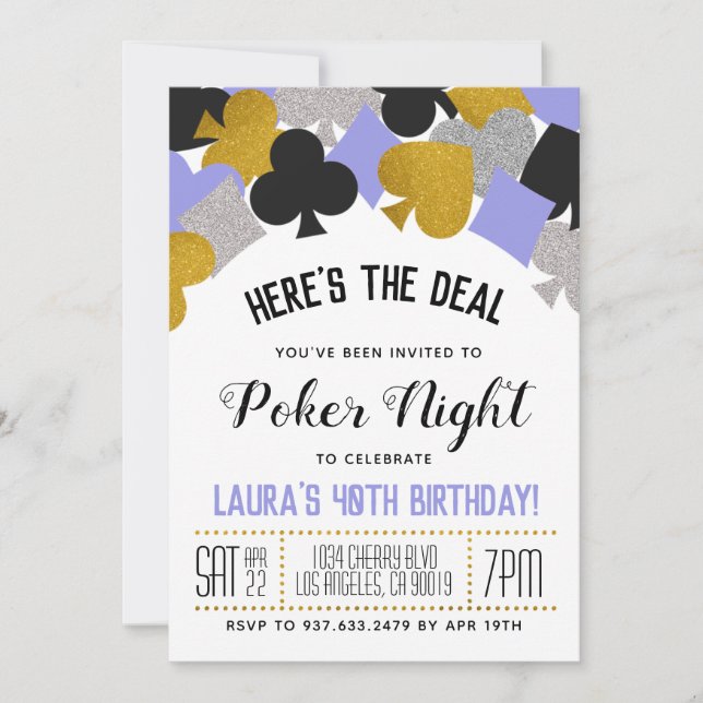 Casino Poker Invitation (Front)