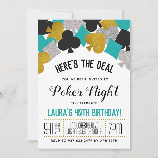 Casino Poker Invitation (Front)