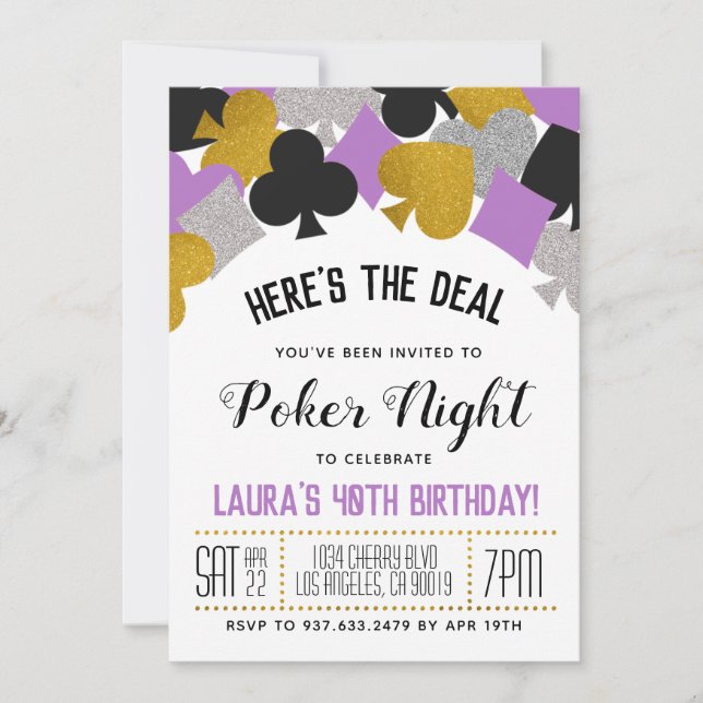 Casino Poker Invitation (Front)